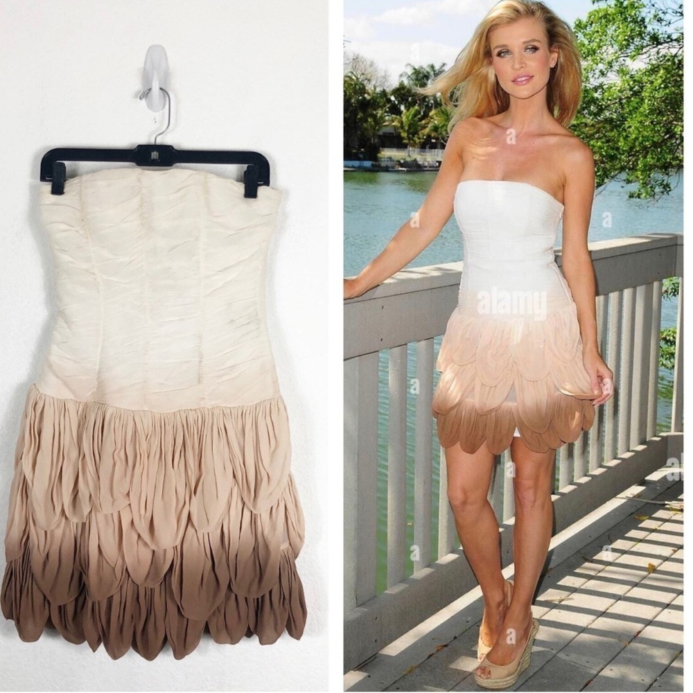 Bebe ombré ruffle dress size small